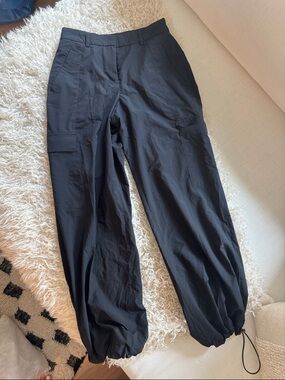 Express Black Drawstring Hem Utility cargo Pants. Size 0R 100% polyester